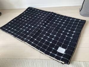 ★新品★廃版★unico★ウニコ VARG コットンラグ 140×200cm ブラック＆ホワイト インテリア 手洗いOK 室内 マット カーペット