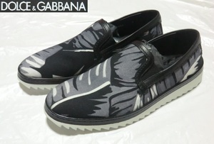 ★新品! DOLCE&GABBANA リッチでお洒落!!存在感抜群☆A50059 ちょいワル大人の今ドキ!!格上げ★夏のキャンバススニーカー27㎝＜8＞伊製 D&G