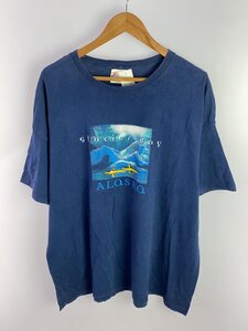 Hanes◆90s/Glacier Bay Alaska/Tシャツ/XXL/コットン/NVY