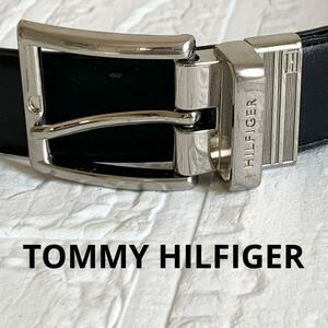 トミーヒルフィガー TOMMY HILFIGER レザー　ベルト　ブラック　黒