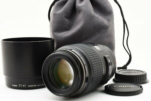 Canon EF 100mm f/2.8 Macro USM マクロレンズ [美品] レンズフード ポーチ付き フルサイズ対応