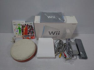 sr1234 014 通電確認のみ 任天堂 Wii RVL-001 白 ソフト付き Nintendo ゲーム機 ニンテンドー 現状品 中古