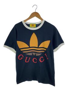 GUCCI◆フロントロゴ/Tシャツ/XS/コットン/ブラック/727694