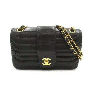 シャネル マドモアゼル チェーンショルダー ブランドオフ CHANEL ラムスキン（羊革） ショルダーバッグ ラムスキン 中古 レディース