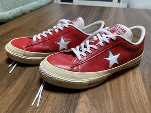 CONVERSE ワンスター レザー 赤 5 1/2 MADE IN JAPAN