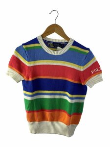 POLO RALPH LAUREN◆ショートスリーブニット・セーター(薄手)/S/コットン/マルチカラー/ボーダー