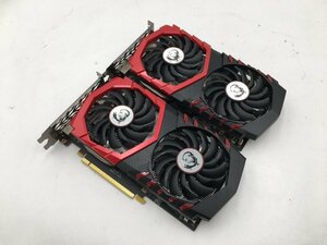 ♪▲【MSI】GeForce GTX 1050 Ti 4GB GDDR5 128bit グラフィックボード 部品取り 2点セット まとめ売り 1120 13