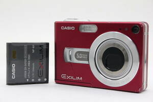 【返品保証】 カシオ Casio Exilim EX-Z50 レッド 3x バッテリー付き コンパクトデジタルカメラ v2100