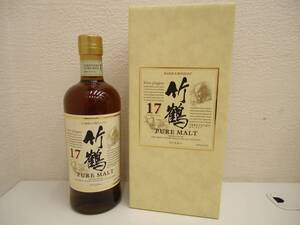 7017 酒祭 洋酒祭 ニッカ 竹鶴 17年 700ml 43度 ピュアモルト NIKKA WHISKY PURE MALT ジャパニーズ 未開栓 古酒 箱付き 1円スタート!!