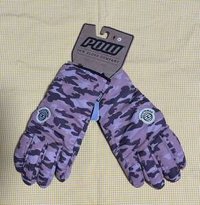 【即決】新品・未使用 POW グローブ ZERO GLOVE ROSE XLサイズ THINSULATE 暖かく防水通気性OK パウ5本指ローズカモ52%OFF激安