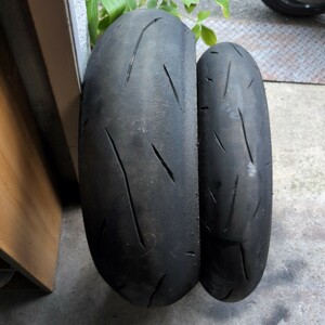 ダンロップ スポーツマックス DUNLOP SPORTMAX α-14 120/70ZR17 190/55ZR17 前後セット 2019年製造中古 屋内保管 