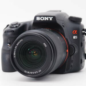 102091☆極上品☆ソニー SONY ミラーレス一眼 α65 ダブルズームレンズキット DT 18-55mm F3.5-5.6 SAM DT 55-200mm F4-5.6 SAM付属