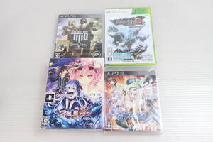 1円～/未開封・未使用品★PS3用ソフト×3 XBOX360用ソフト×1 まとめて4点セット まとめ売り モンスターハンター フロンティア D850