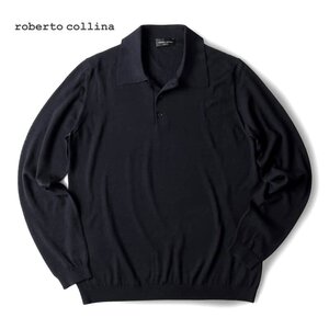 roberto collina(ロベルトコリーナ) / ウルトラファインメリノウールハイゲージ長袖ニットポロシャツ(RP05004) [rbc2450151-48]