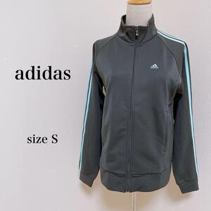 adidas レディース ジャージ上 トラックジャケット スポーツ グレー