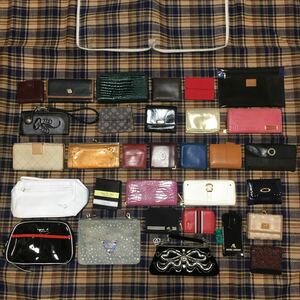 清掃済み おまとめ 超豪華 31点 BVLGARI LOUIS VUITTON Cartier Dakota CASTELBAJAC FURLA kate spade Roberta di Camerino 他 財布 ポーチ