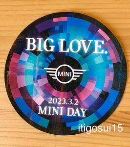 ◆★【未使用】BMW MINI ミニクーパー COOPER DAY 2023 ステッカー シール BIG LOVE ローバー ノベルティ