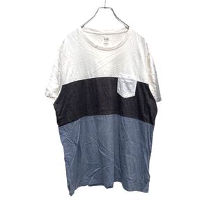 GAP 半袖 ポケットTシャツ Lサイズ ギャップ 三色ボーダー 古着卸 アメリカ仕入 a507-6777