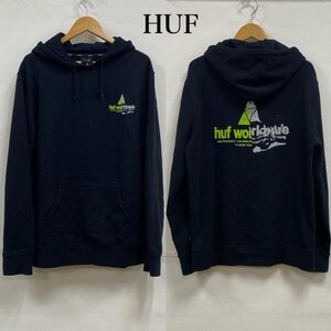 ハフ GIGA MELT P/O HOODIE プルオーバー フーディー 両面プリント パーカー パーカー M 黒 / ブラック ロゴ、文字 X プリント