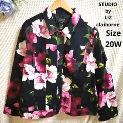 【人気☆STUDIO by LIZ claiborne】黒　花柄　20W