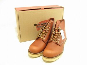 REDWING/レッドウイング 8インチクラシック ワークブーツ 8166 2011年製 プレーントゥ メンズ サイズ : 26cm 赤茶系