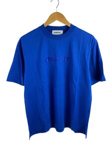 AMBUSH◆LOGO EMBROIDERY T-SHIRT ロゴエンブロイダリーTシャツ/S/コットン/BLU//