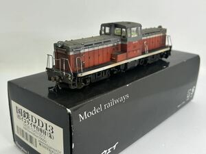 DD13-55 動作確認・ライト点灯確認 DCCサウンド搭載 ウェザリング加工品 トラムウェイ TW-DD13-1Z 国鉄DD13 1灯イコライザ台車付(朱)