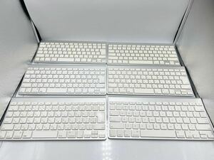 ◆10392) apple mac用　ワイヤレス　キーボード　6台まとめて　A1314 日本語4台　英語2台　動作OK (己1)