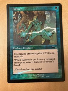 ULG 怨恨 rancor 英語版FOIL 1枚 初版　継ぎ目なし　MTG ウルザ　レガシー　旧枠　EN