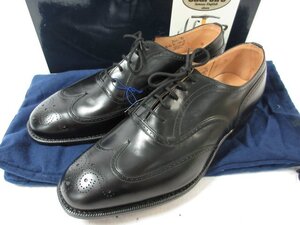 超美品 【チャーチ Church’s】 旧チャーチ BORDEAUX ボルドー 3都市 フルブローグ シューズ 靴 (メンズ) size7.5G ブラック □30MZA6572□