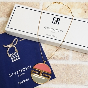 美品 ジバンシー GIVENCHY ヴィンテージ ネックレス Gロゴ ゴールドカラー