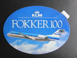 KLM■フォッカー100■FOKKER■ステッカー