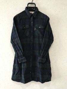 ※ブルーブルーBLUE BLUE × ブルーブルー フルーツオブザルーム FRUIT OF THE LOOM WASH AND WEAR 聖林公司 チェック 長袖 ワンピ BJAI.I