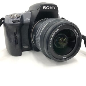 SONY ソニー α550 一眼レフ デジタルカメラ 0.25m/0.82ft 3.5-5.6/18-55 レンズ付き 付属品付き 通電〇【DAAP6006】