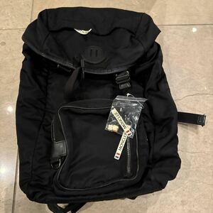 【中古】 MONCLER モンクレール CHUTE BACKPACK ロゴ バックパック リュック ブラック リュックサック