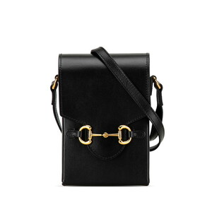 グッチ ホースビット ミニ ショルダーバッグ 625615 ブラック レザー レディース GUCCI 【中古】