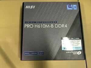 ★BIOS確認 MSI PRO H610M-B DDR4 マザーボード 第12世代CPU(LGA1700)対応 IOパネル付属 元箱付き★