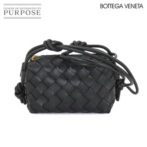 未使用 展示品 ボッテガ ヴェネタ BOTTEGA VENETA イントレチャート キャンディ ループ カメラ バッグ ショルダー レザー 90248653