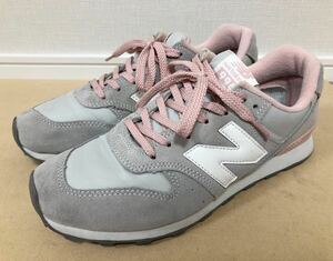 美品☆New Balance☆996スニーカー グレー×ピンク 24cm WR996UGB 17SS ABC-MART限定 箱あり レディース ニューバランス 靴 くつ US7.0