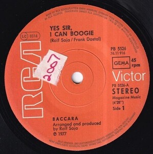 Baccara - Yes Sir I Can Boogie / Cara Mia (A) SF-M344