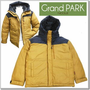 グランドパーク Grand PARK NICOLE Thermore(サーモア）中綿フードブルゾン 3569-3720-15(CAMEL)-48(L) 中綿パーカー