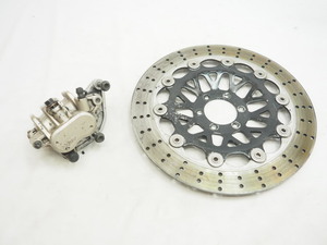 フロントディスク キャリパー CBR250R MC19 caliper disc パッド共に残あり ローター brake ブレーキ