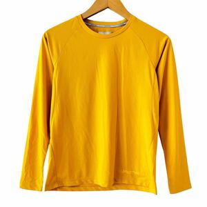 as47cL Marmot マーモット ロングTシャツ メッシュTシャツ イエロー メンズS レディースXS ユニセックス ポリエステル100% アウトドア