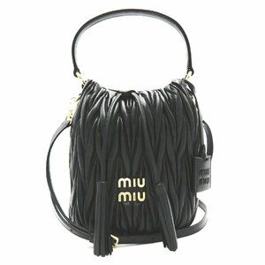 Miu Miu ミュウ ミュウ 2wayショルダーバッグ マテラッセ 2wayショルダー ブラック系 レザー レディース