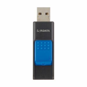 【新品】(まとめ) RiDATA ラベル付USBメモリー64GB ブラック/ブルー RDA-ID50U064GBK/BL 1個 【×5セット】