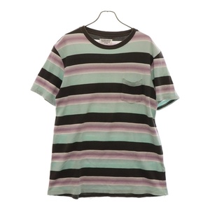 WACKO MARIA ワコマリア 21SS STRIPED CREW NECK T-SHIRT ボーダー 半袖Tシャツ ブルー