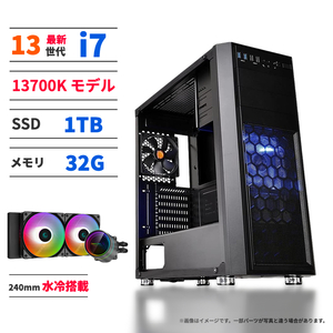 intel 13世代CPU ゲーミングPC 自由カスタマイズ デスクトップパソコン core i7 13700K メモリ32GB SSD1TB RTX4070 RTX4070ti