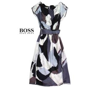 ヒューゴボス HUGO BOSS 素敵 シルク ワンピース US2