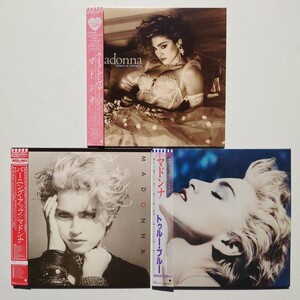 紙ジャケット ３枚！）ライク・ア・ヴァージン & トゥルー・ブルー & バーニング・アップ 「リマスター3CD（ポスター付）」Madonna