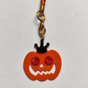 ハロウィン かぼちゃ ストラップ ★ ハンドメイド